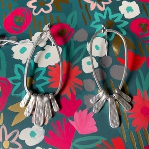 Silver Plated Hammered Earrings